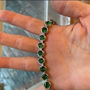 Touchstone Crystal simply stunning emerald ice bracelet.